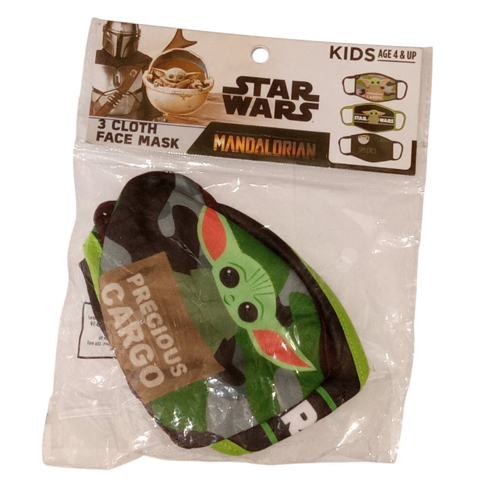 Star Wars Mandalorian 3 Pack Kids Face Masks